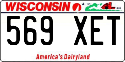 WI license plate 569XET