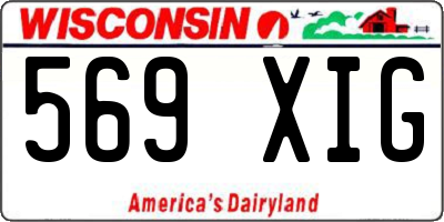 WI license plate 569XIG