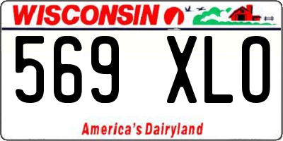 WI license plate 569XLO