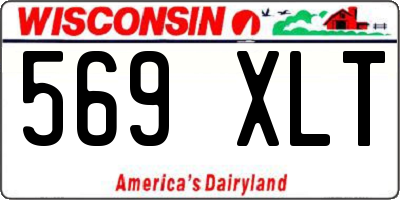 WI license plate 569XLT