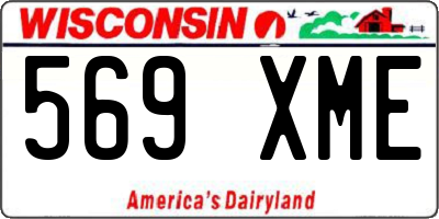 WI license plate 569XME