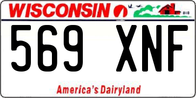 WI license plate 569XNF