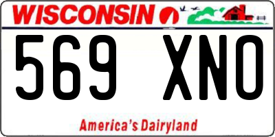 WI license plate 569XNO