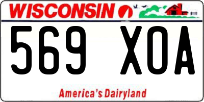 WI license plate 569XOA