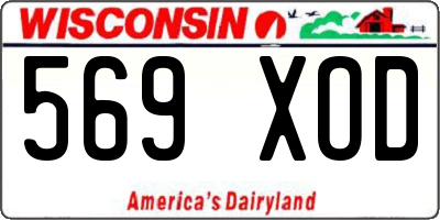 WI license plate 569XOD