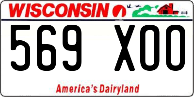 WI license plate 569XOO