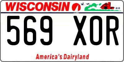 WI license plate 569XOR
