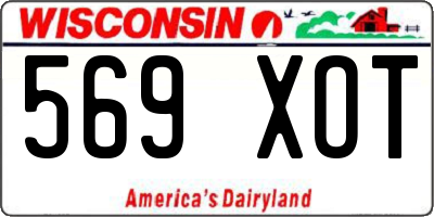 WI license plate 569XOT