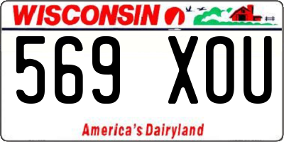 WI license plate 569XOU