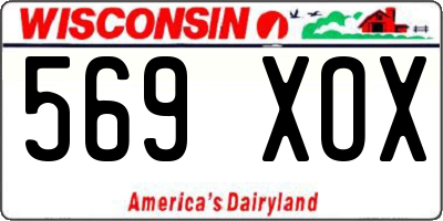 WI license plate 569XOX