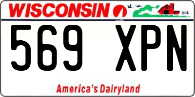WI license plate 569XPN