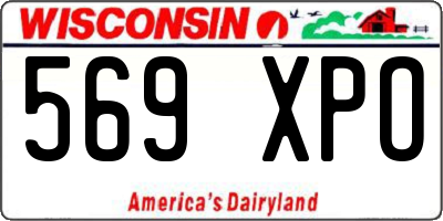 WI license plate 569XPO