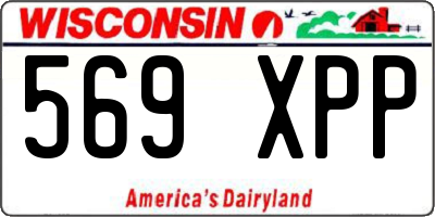 WI license plate 569XPP