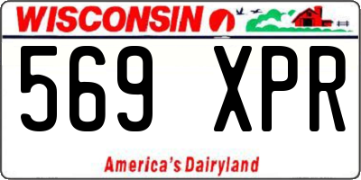 WI license plate 569XPR