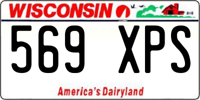 WI license plate 569XPS