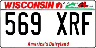 WI license plate 569XRF