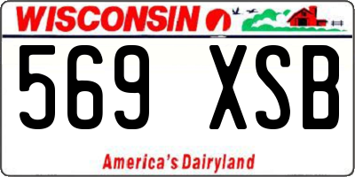 WI license plate 569XSB