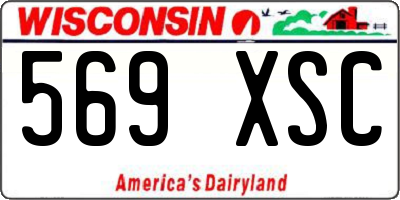 WI license plate 569XSC