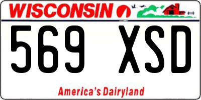 WI license plate 569XSD