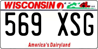WI license plate 569XSG