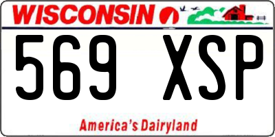 WI license plate 569XSP