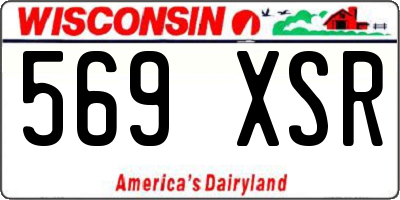 WI license plate 569XSR
