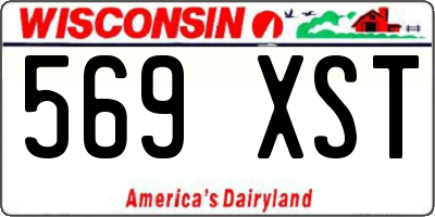 WI license plate 569XST