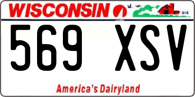 WI license plate 569XSV