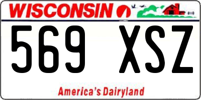 WI license plate 569XSZ