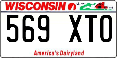 WI license plate 569XTO
