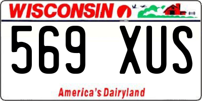 WI license plate 569XUS
