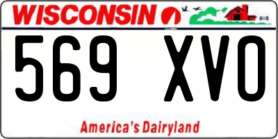 WI license plate 569XVO