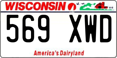 WI license plate 569XWD