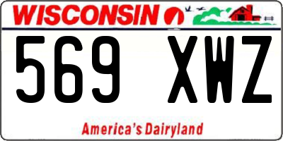 WI license plate 569XWZ