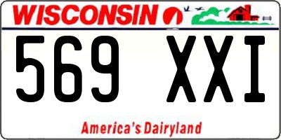 WI license plate 569XXI