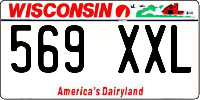 WI license plate 569XXL