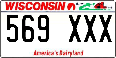 WI license plate 569XXX