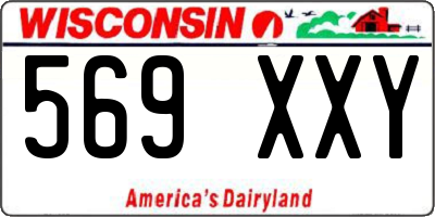 WI license plate 569XXY