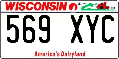 WI license plate 569XYC