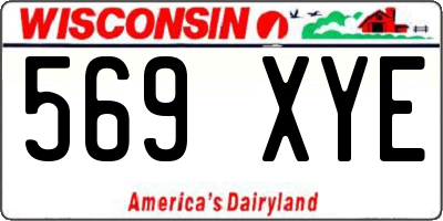 WI license plate 569XYE