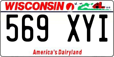 WI license plate 569XYI