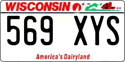 WI license plate 569XYS