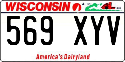 WI license plate 569XYV