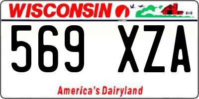 WI license plate 569XZA