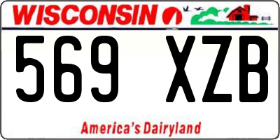 WI license plate 569XZB