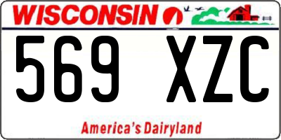 WI license plate 569XZC