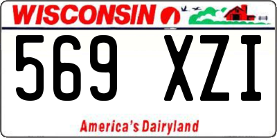 WI license plate 569XZI