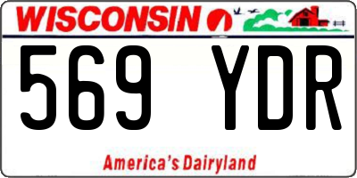 WI license plate 569YDR