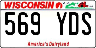WI license plate 569YDS