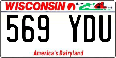 WI license plate 569YDU